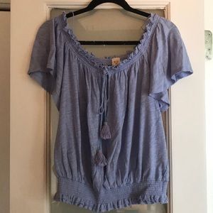 Free People blue blouse